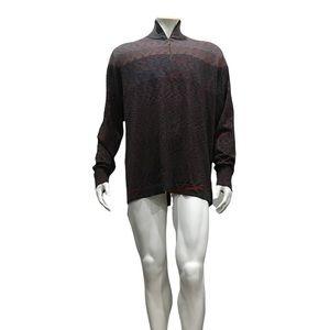 Missoni Mens Abstract Multicolor Half Zip Sweater